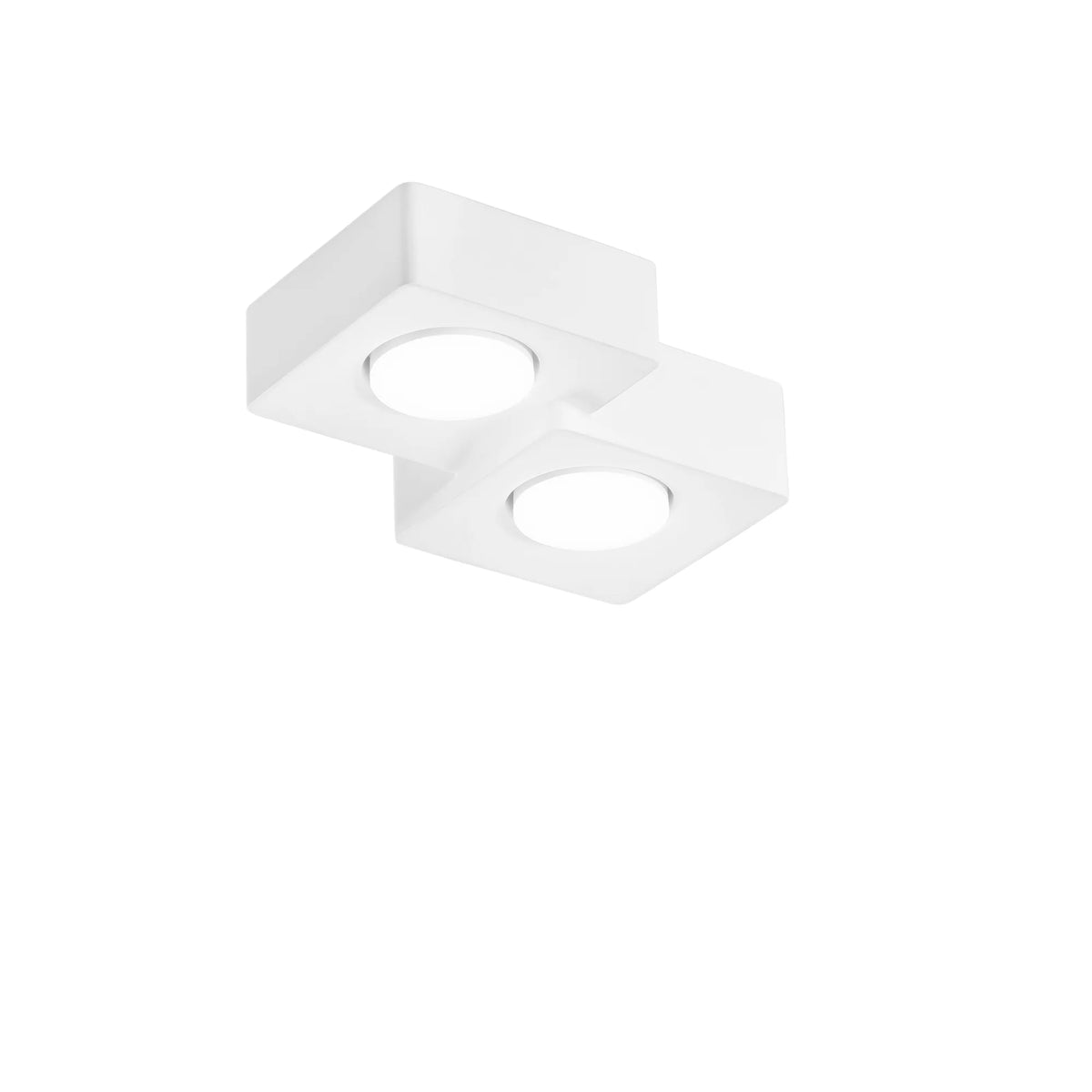 Plafoniera in Gesso Verniciabile ATHEN – Rotonda o Quadrata | 1, 2 o 3 Luci | Attacco GX53