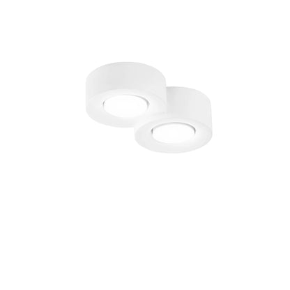 Plafoniera in Gesso Verniciabile ATHEN – Rotonda o Quadrata | 1, 2 o 3 Luci | Attacco GX53