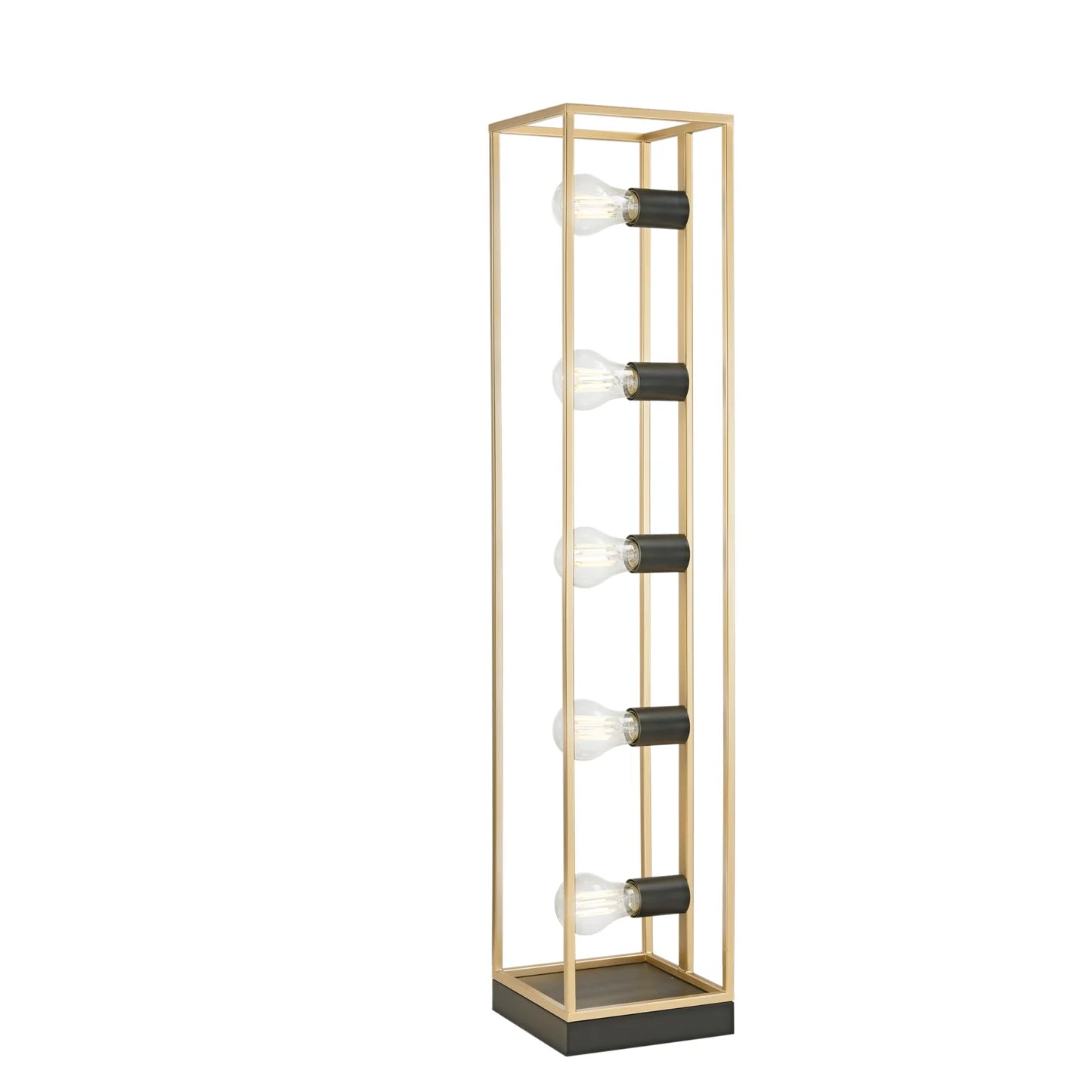 Piantana 5 luci metallo nero e oro satinato 5XE27 non incl. KIMERA