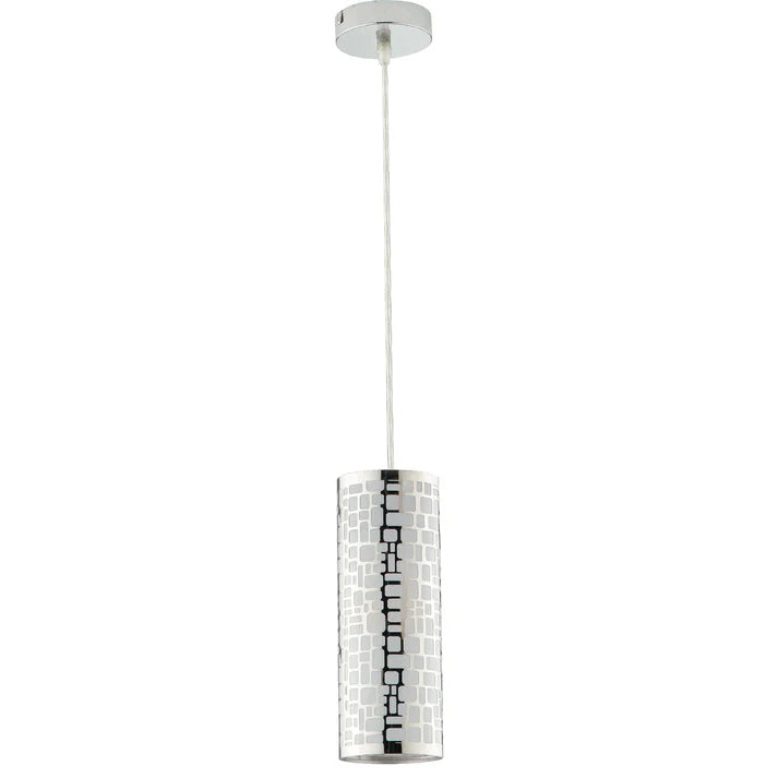 Sospensione in acciaio decorato taglio laser 1XE27 non incl. D.10cm MAYA