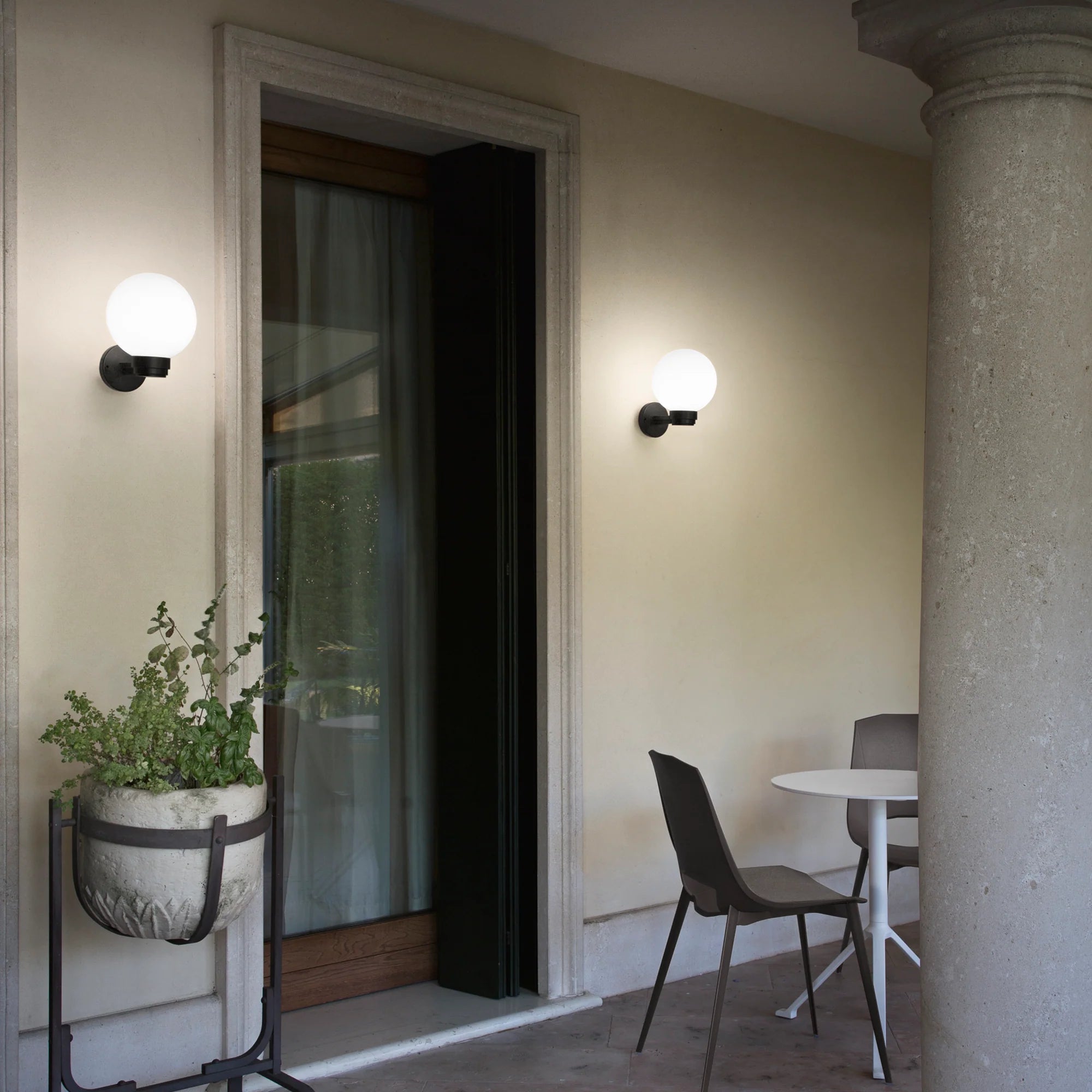 Applique per esterno IP44 sfera in PMMA trasparente , bianco , fumè 1XE27 non inclusa POLLY-AP