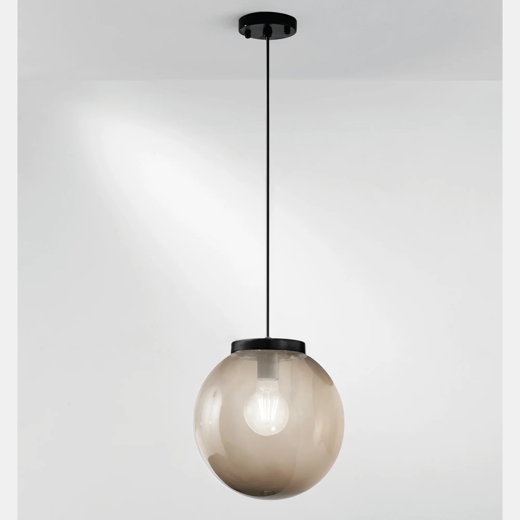 Sospensione per esterno IP44 sfera diametro 25cm in PMMA trasparente , bianco , fumè 1XE27 non inclusa POLLY-S