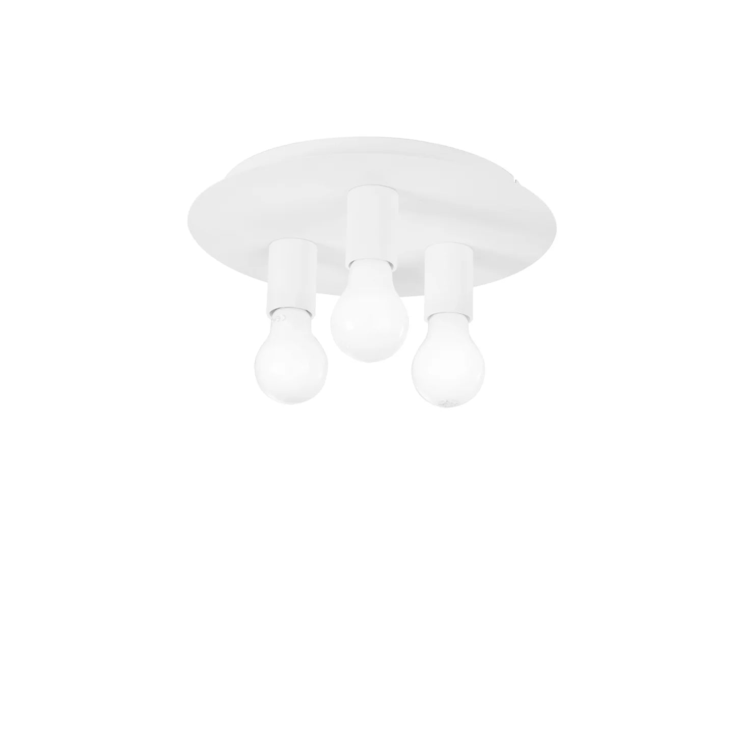 Plafoniera 3 luci in metallo nero-bianco-oro D.30cm 3XE27 non incl. STRIKE