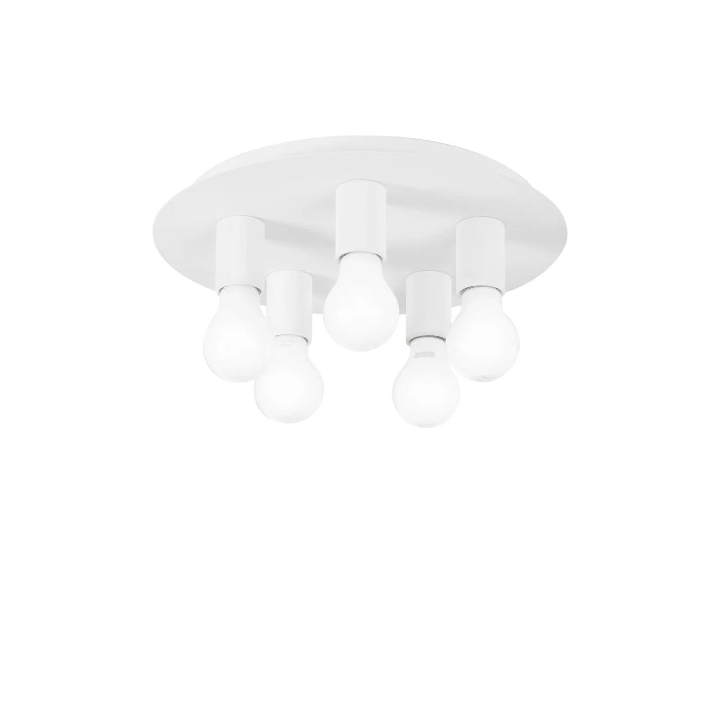 Plafoniera 5 luci in metallo nero-bianco-oro D.35cm 5XE27 non incl. STRIKE