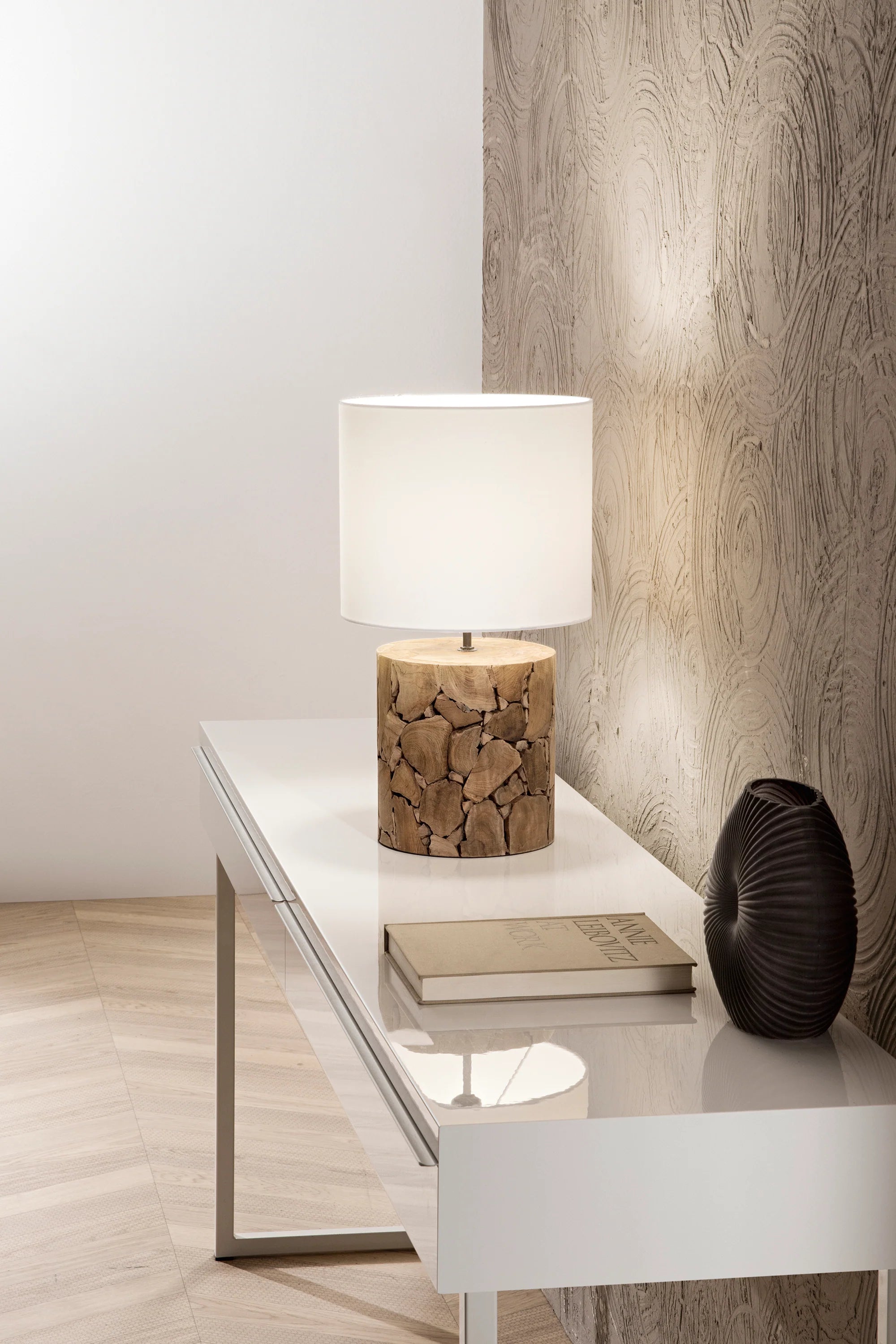 Lume in legno naturale con tronchi sovrapposti 1XE27 non incl. XYLO