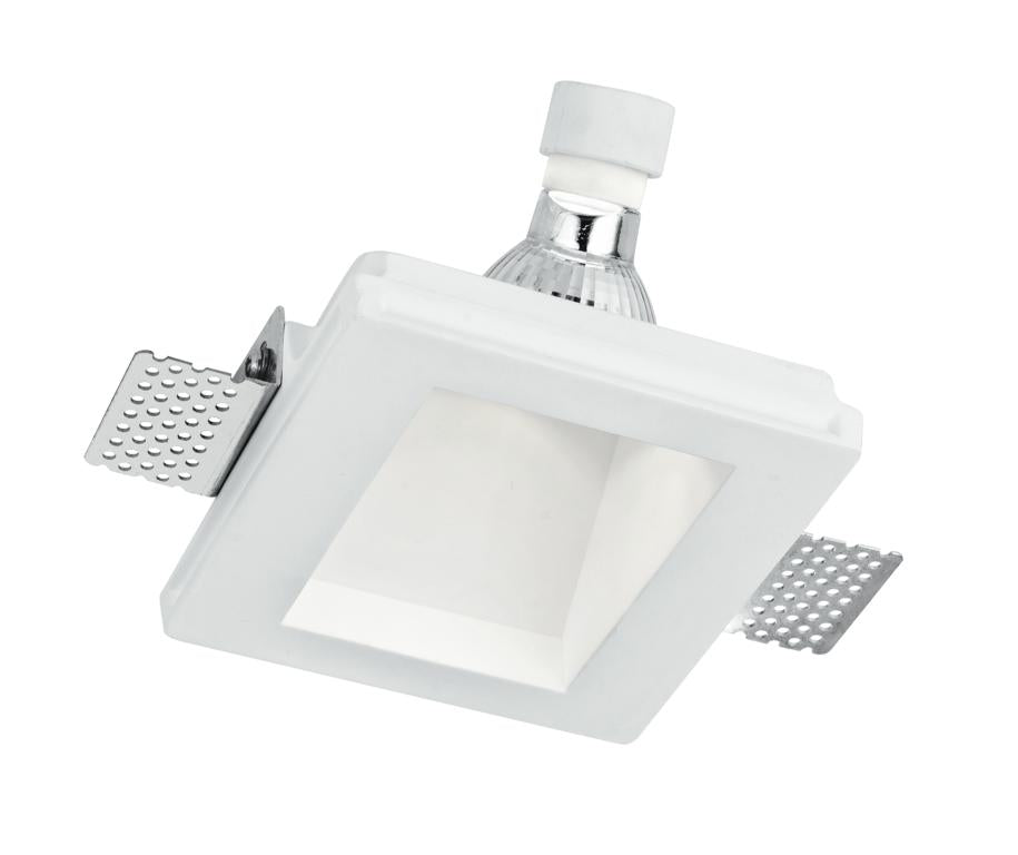 Incasso in gesso GHOST quadrato verniciabile attacco GU10 non inclusa varie versioni