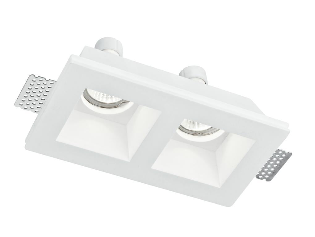 Incasso in gesso GHOST quadrato verniciabile attacco GU10 non inclusa varie versioni