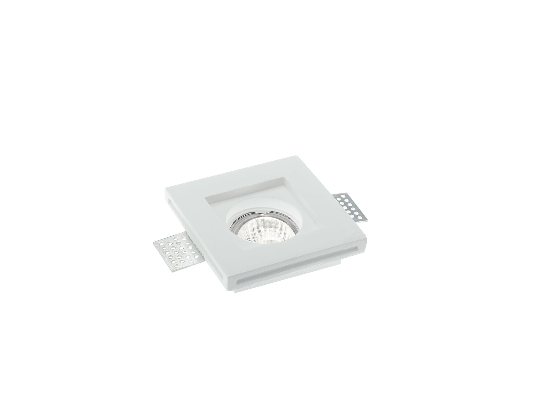 Incasso in gesso verniciabile da integrare nel cartongesso portalampada GU10 incluso collezione SPIRIT rotondo-quadrato