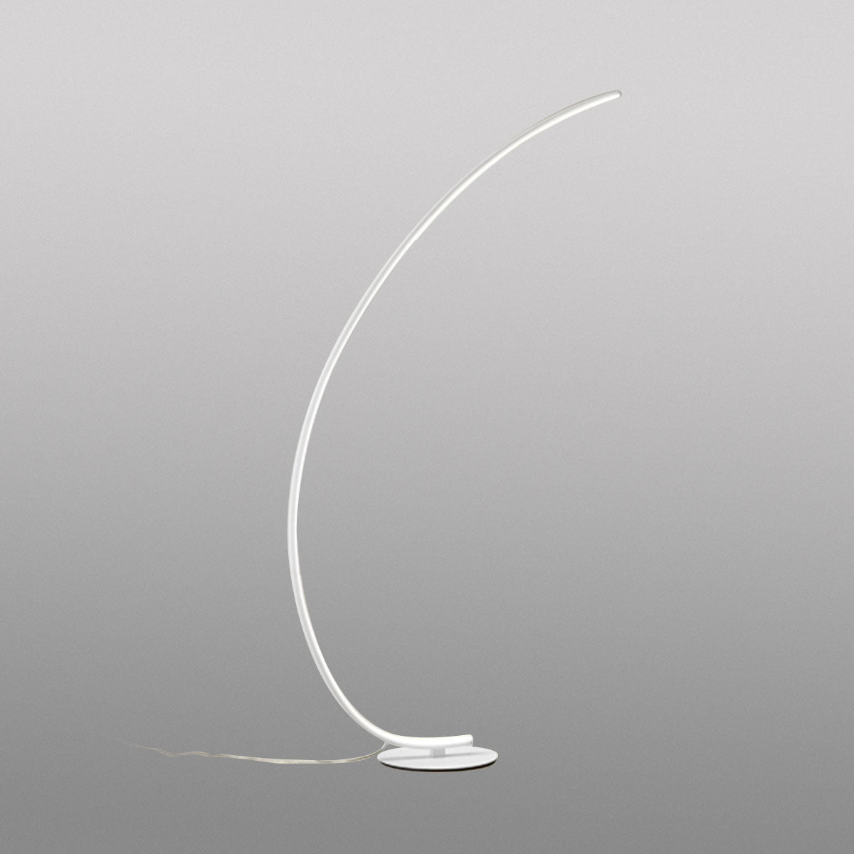 GEALUCE Piantana struttura in alluminio satinato bianco-oro-titanio. Diffusore in silicone bianco opale. LED IOLE PT