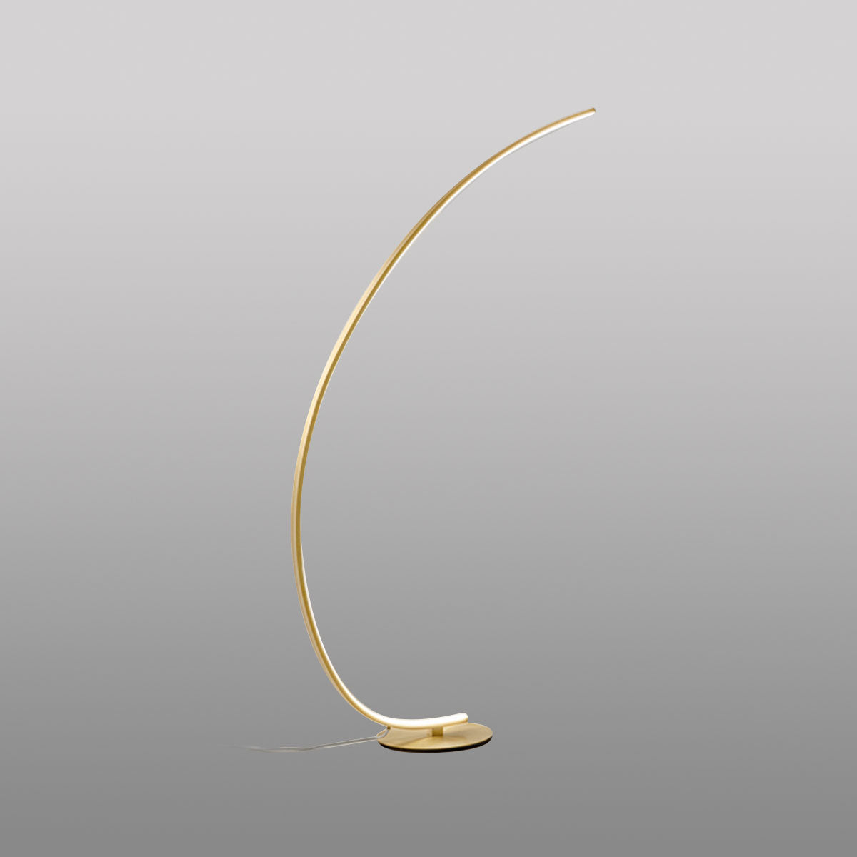 GEALUCE Piantana struttura in alluminio satinato bianco-oro-titanio. Diffusore in silicone bianco opale. LED IOLE PT