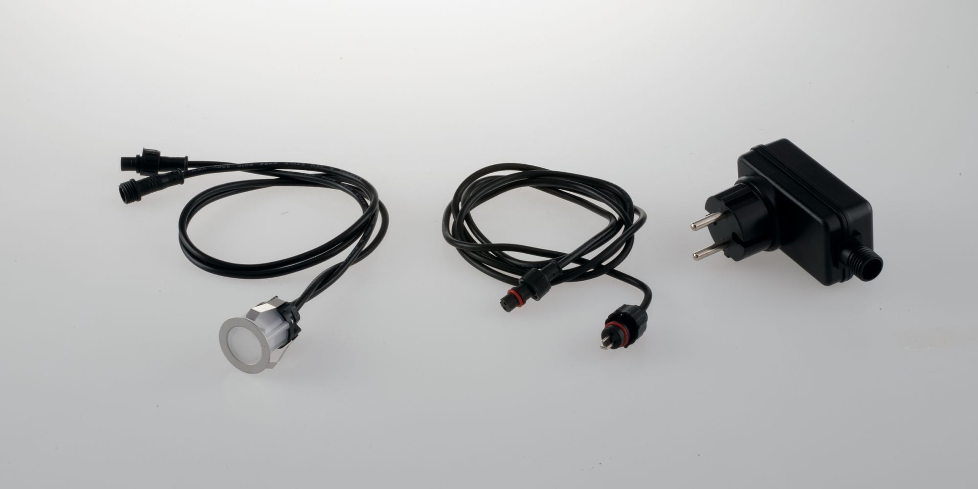 Segnapassi kit 6 pezzi per esterno IP44 in acciaio led integrato RGB 6X0.6W driver 12V incluso RIDER