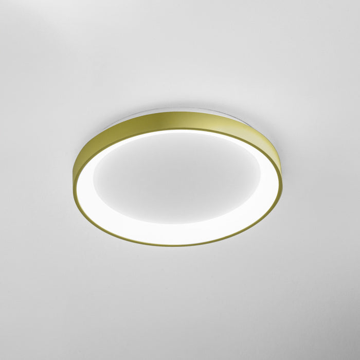 Plafoniera LED GEALUCE KRIZIA – 30W CCT 2600lm Dimmerabile | Alluminio con Diffusore Acrilico | Terracotta, Beige, Verde Salvia