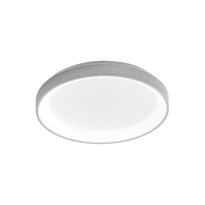 Plafoniera LED GEALUCE KRIZIA P/P – 30W 2600lm Dimmerabile | D.38 cm | Alluminio Satinato con Acrilico Opale | Bianco, Nero o Gold