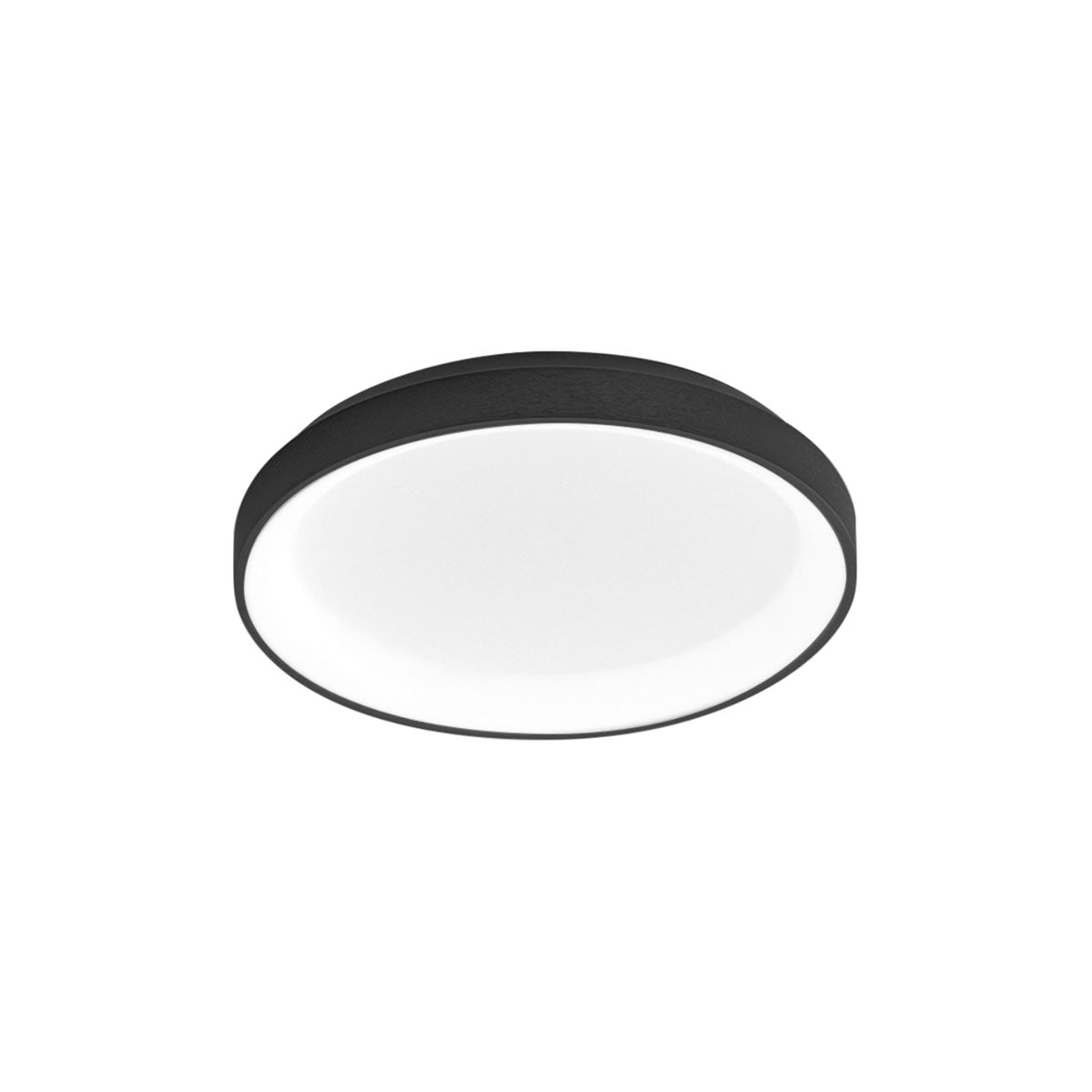 Plafoniera LED GEALUCE KRIZIA P/P – 30W 2600lm Dimmerabile | D.38 cm | Alluminio Satinato con Acrilico Opale | Bianco, Nero o Gold
