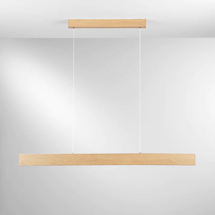 Lampadario Sospensione LED Lineare Effetto Legno 40W CCT | Metallo | Navel S120WD