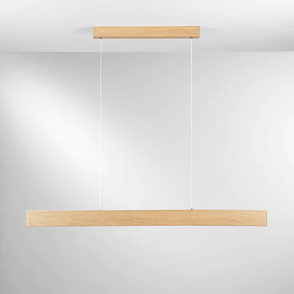 Lampadario Sospensione LED Lineare Effetto Legno 40W CCT | Metallo | Navel S120WD