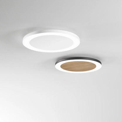 Okrągła plafoniera LED metalowa z akrylowym dyfuzorem, wariant czarno-biały, 35W, 5300LM CCT SAMSARA