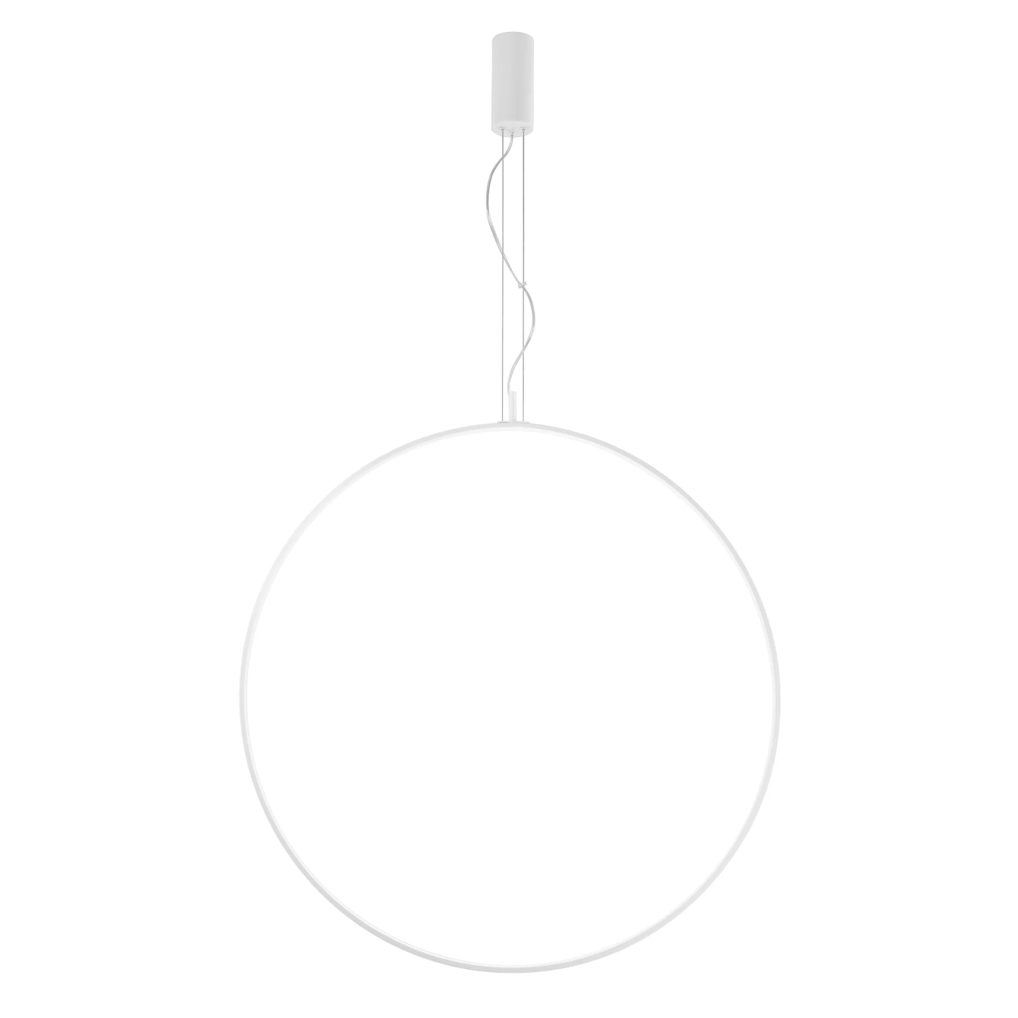 Sospensione LED tonda in metallo diffusore silicone cavo in acciaio variante bianco-nero CCT TOORX