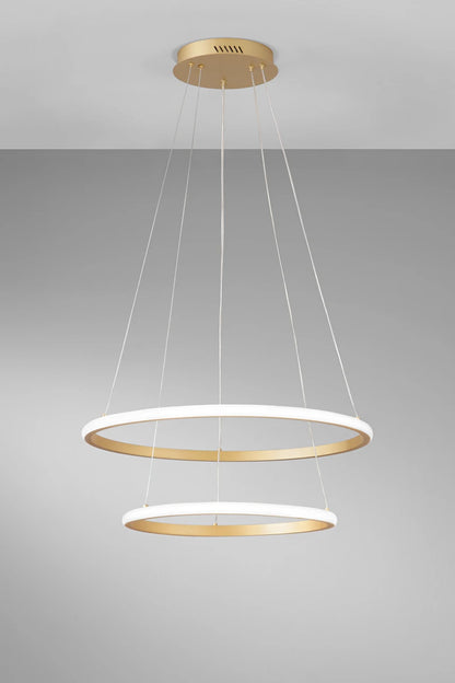 Axis – Lampada a Sospensione LED Doppio Cerchio Ø60/40 cm | CCT