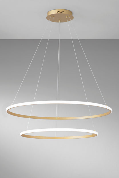 Axis – Lampada a Sospensione LED Doppio Cerchio Ø80/60 cm | CCT