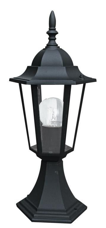 Słupek latarniowy zewnętrzny IP44 z aluminium antracytowego lub białego, klosz szklany, lampa 1xE27 brak w zestawie MILANO
