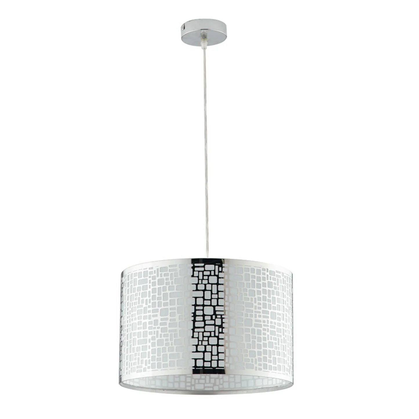Sospensione in acciaio decorato taglio laser 1XE27 non incl. D.35cm MAYA