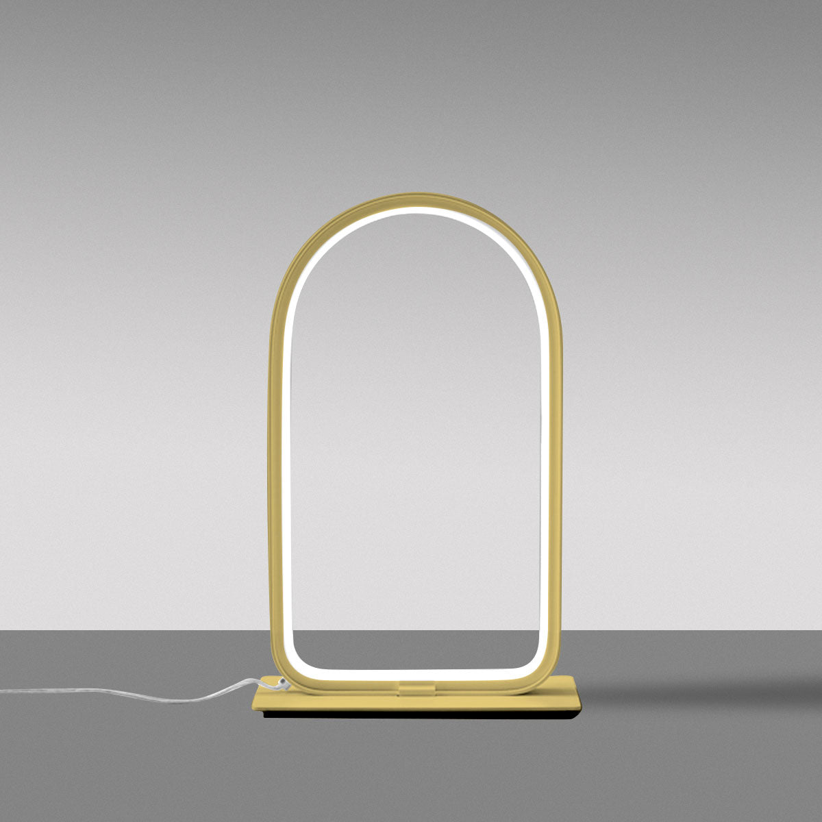 GEALUCE Lampada da tavolo in alluminio bianco-nero-oro-titanio LED NICOLE