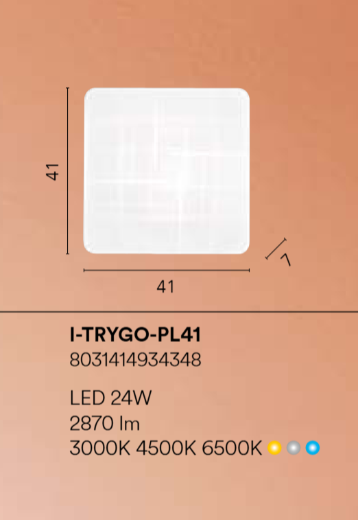 Plafoniera LED CCT con diffusore bianco con decoro di linee ed angoli trigonometrici varie dimensioni TRYGO