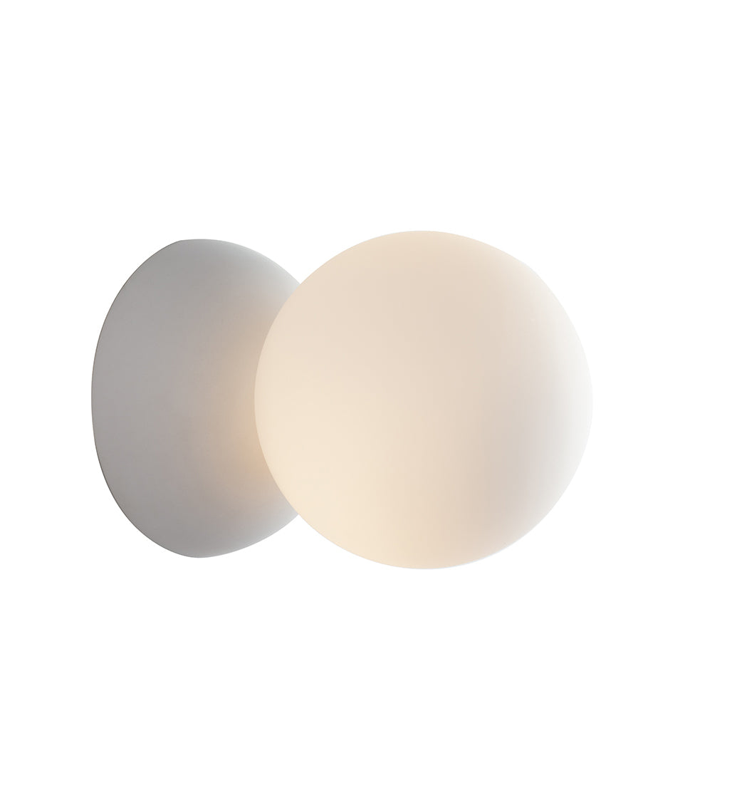 Plafoniera forme sferiche in gesso e vetro 1XG9 non incl. KISS-PL