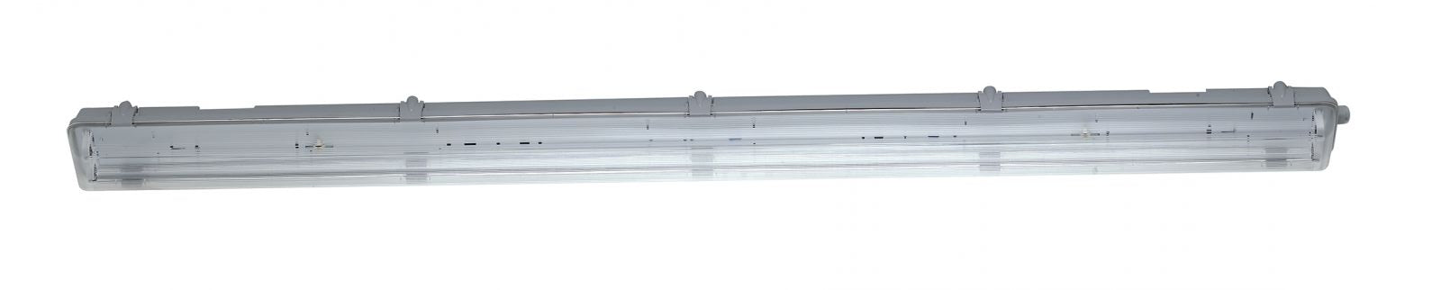 Plafoniera stagna per tubi led 2Xt8 non inclusi in PC+PC 60-120-150cm per illuminazione uffici ATLANTIC
