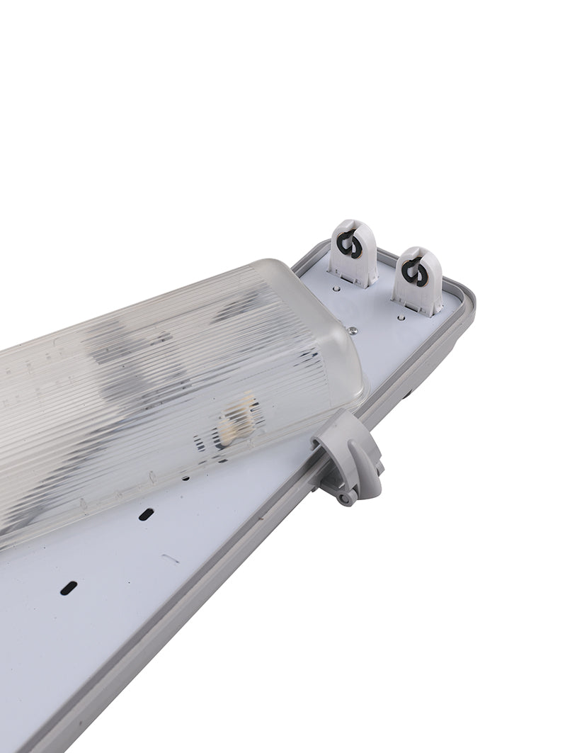 Plafoniera stagna per tubi led 2Xt8 non inclusi in PC+PC 60-120-150cm per illuminazione uffici ATLANTIC