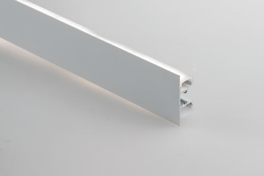 Profilo LED Alluminio Doppia Emissione 2MT Tappi e Staffe Inclusi | DUAL INTEC