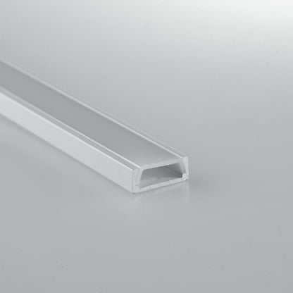 Profilo LED Alluminio 2MT Diffusore Opale Tappi e Staffe Inclusi Silver o Bianco | MILANO INTEC
