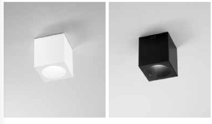 Plafoniera LED in PC rotonda o quadrata - bianco o nero IP44 CCT 7W 820 LM - MANOR