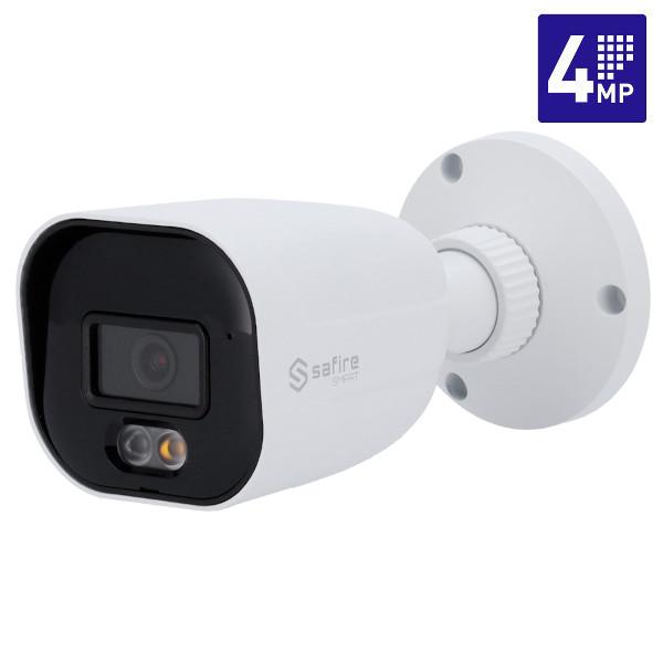 TELECAMERA IP BULLET 20MT IR E LED BIANCO 4MP AI CON POE CMOS SSE1