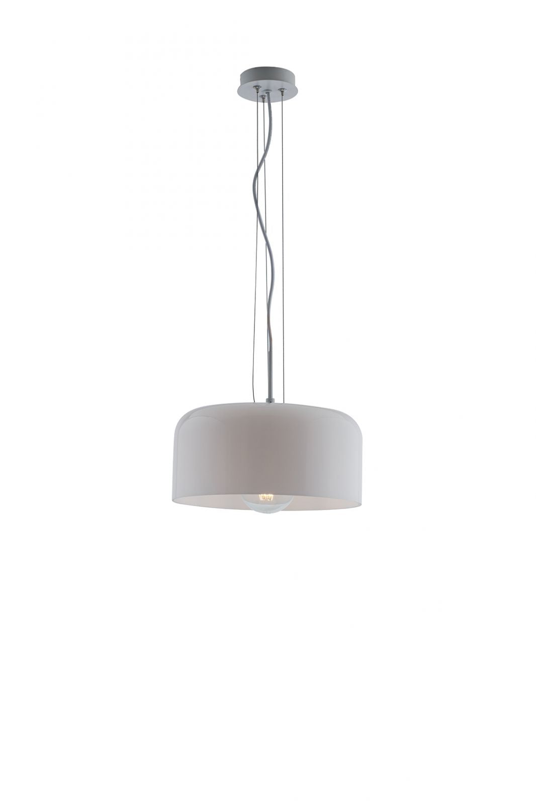 Sospensione in vetro soffiato lucido in varie varianti e struttura in metallo 1XE27 non incl. D.40cm GIBUS-S40