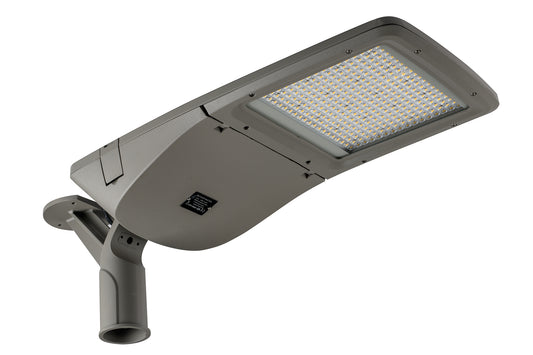 Lampa uliczna zewnętrzna IP66 aluminiowa z soczewkami z samogasnącego, odpornego na uderzenia i promieniowanie UV materiału 40W 6800LM 4000°K z PANELEM SŁONECZNYM FEBO