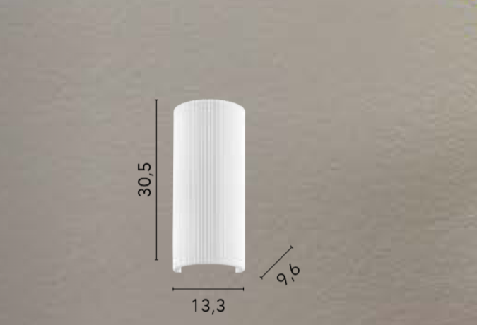 Applique in gesso verniciabile forma cilindrica plissettato 2XGU10 non incl. PILLAR