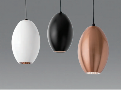 GEALUCE Lampy wiszące LED z systemem sprężynowym do wbudowania lub natynkowe, różne wykończenia
