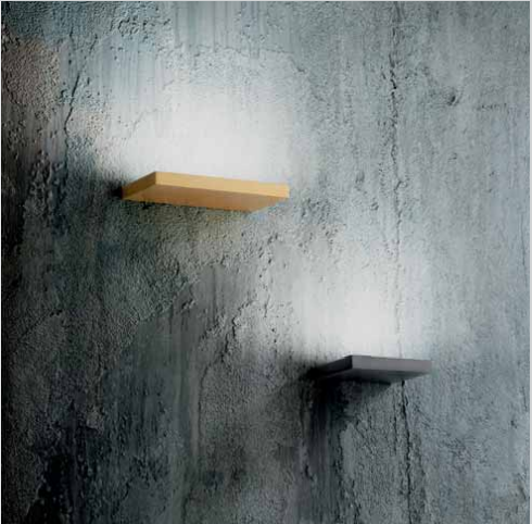 GEALUCE Applique in metallo bianco-oro-titanio satinato. Diffusore in metacrilato bianco opale LED YOANA