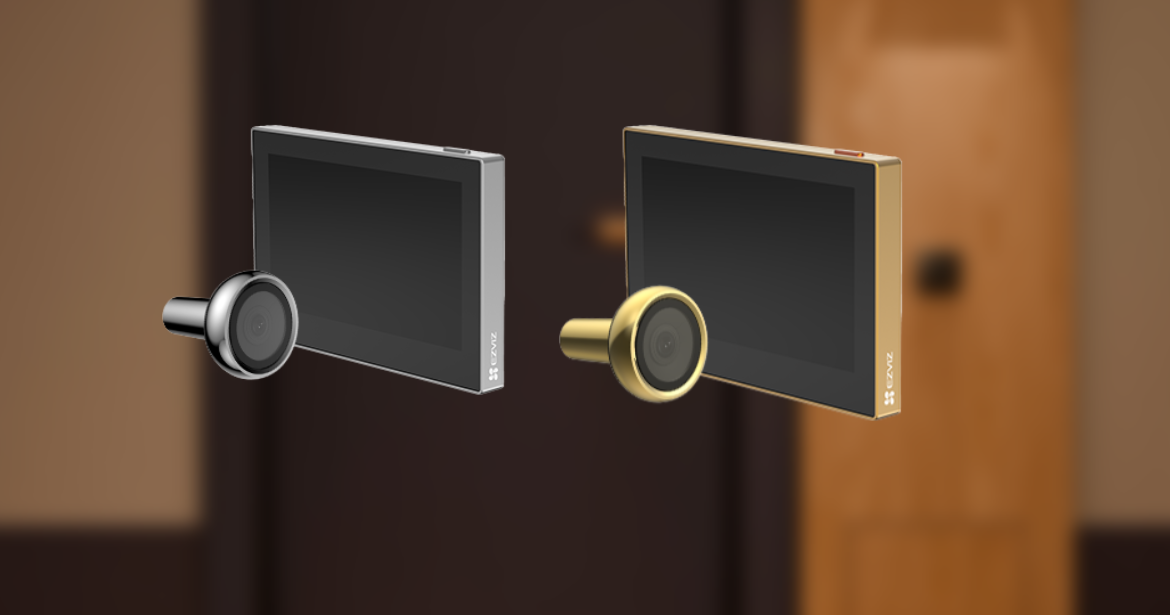 Spioncino digitale connesso per porta d'ingresso EZVIZ Hp2 - Silver- Oro