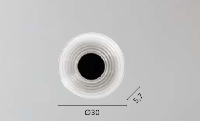 Applique LED in vetro alabastro-ambra-blu-fumè-verde 8W 800LM 3500°k MORSE