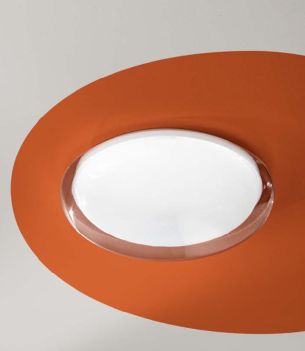 Plafoniera LED CCT con doppio diffusore bianco e trasparente due misure VENERE