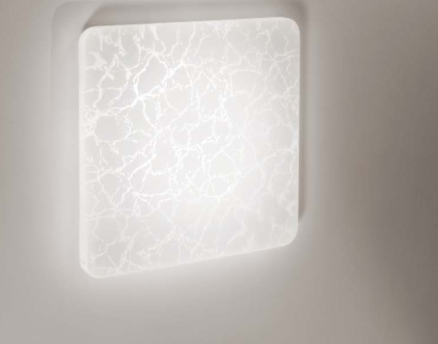 Plafoniera LED CCT diffusore bianco decoro effetto ghiaccio varie dimensioni GROWLER
