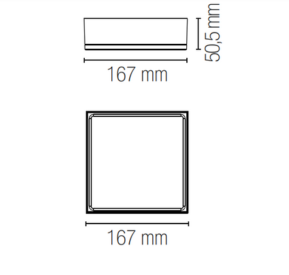 Plafoniera LED KWADRATOWA o konstrukcji z odlewanego ciśnieniowo aluminium i białym dyfuzorze akrylowym 22W-3000lm kolekcja KLIO światło ciepłe-naturalne wykończenie białe