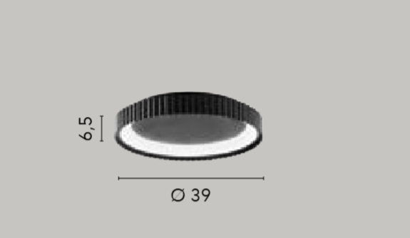Plafoniera LED metallo tonda CCT varie dimensioni e tre varianti bianco -nero-oro NIKE