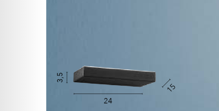 Applique LED in metallo diffusore acrilico dimmerabile nelle varianti bianco-nero-oro CCT EIDOS