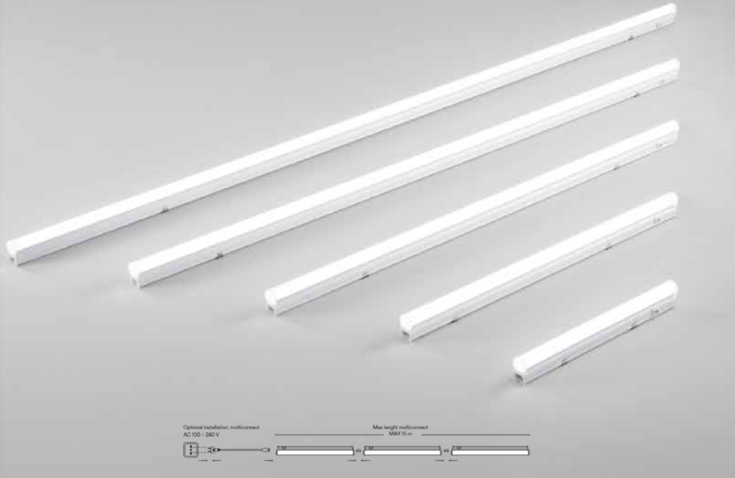 Barra sottopensile LED con struttura e diffusore in PC - CCT 12W 1150LM 90cm