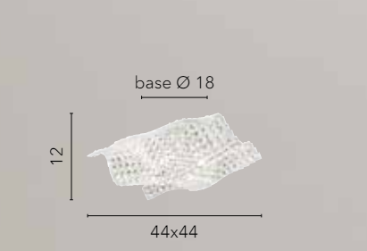 Plafoniera con cristalli K9 trasparente 4XG9 non incl. RUMBA