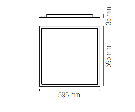 Kwadratowy panel LED 40W z aluminiową ramą i białym dyfuzorem akrylowym, system do montażu wpuszczanego PANEL-BK